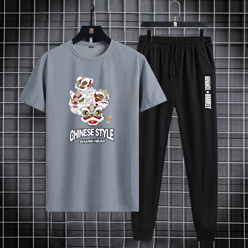 Celana Panjang + Baju Tarian singa Pria Set F04 / baju distro cowok dan celana pria / kaos polos pria / kemeja pria