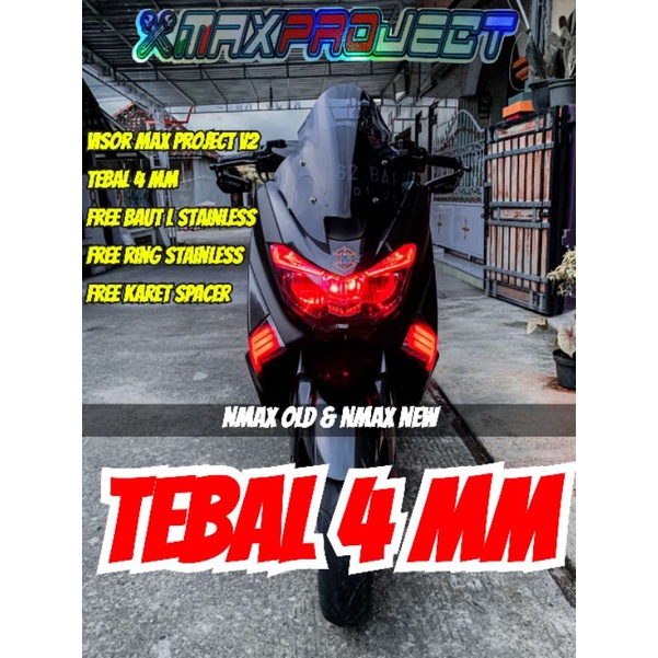 Visor windshield model tdr jenong V2 & V1max project nmax old dan nmax new 4mm