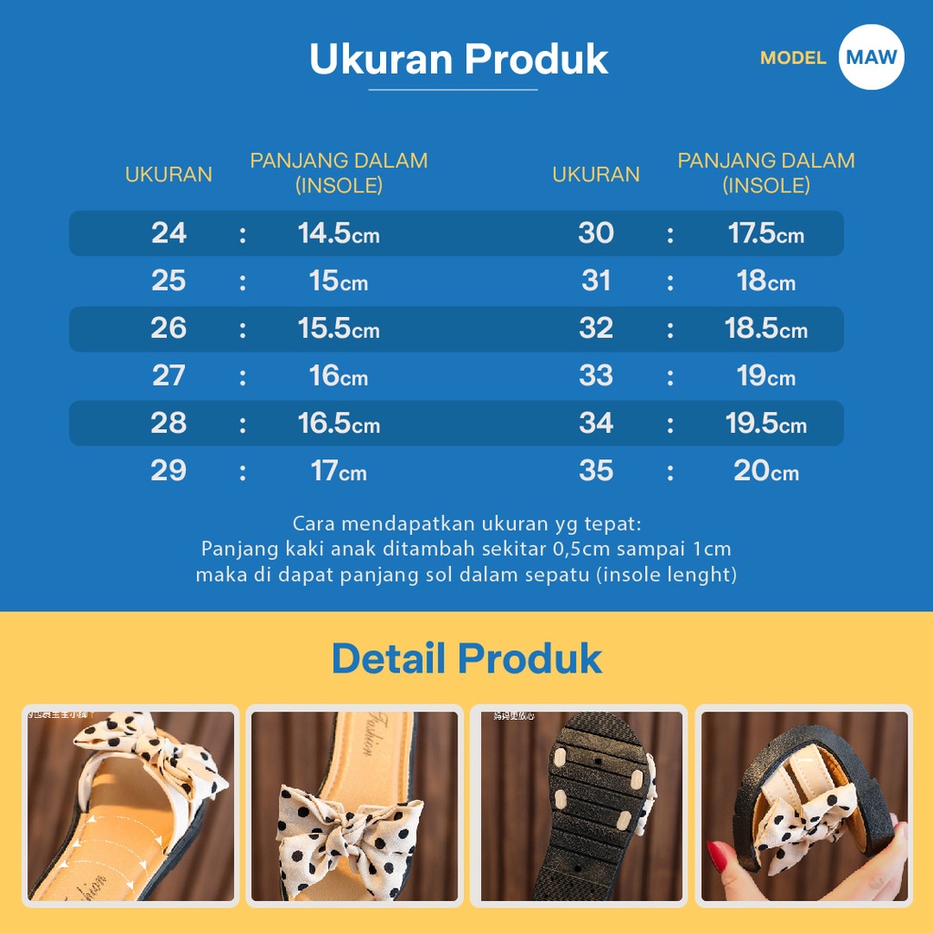 LAPAGO - Sepatu Sandal Pesta Anak Perempuan Casual Import Umur 1-8 Tahun Type MAW