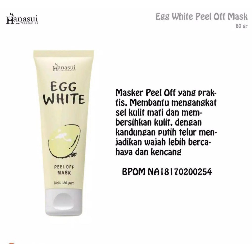 Masker Hanasui Egg White