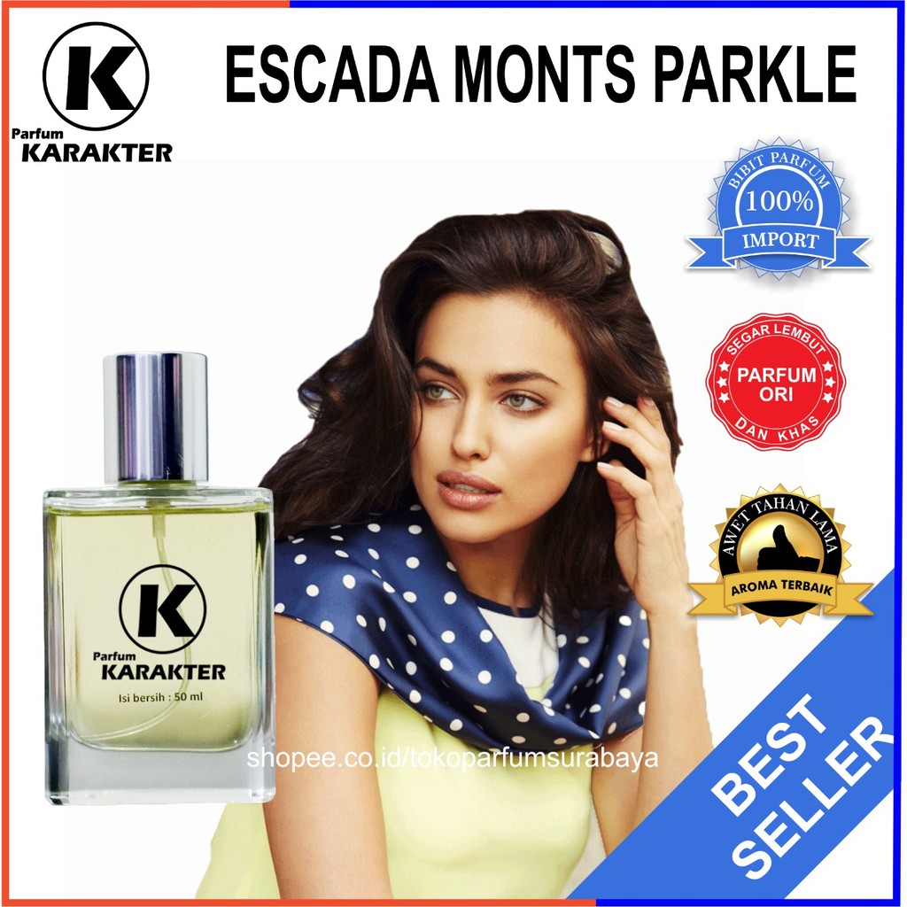 Bisa Cod | Parfum Cewek Escada Monsparkle  Bibit Parfum Import Wangi &amp; Tahan Lama  kemasan 50ml