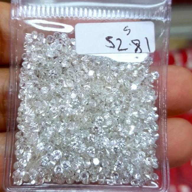 Paling Diminati Berlian Kecil Eropa Asli Natural Diamond Original Tabur Putih 1.5mm Gugur 30 40 Buka