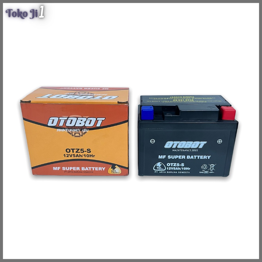 OTOBOT Aki Kering Motor Beat Karbu Vario 110 Beat FI Scoopy Vixion Mio j Mio M3 OTZ5S 12V 5ah