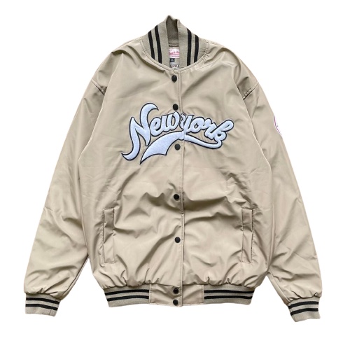 Jaket Varsity NY EMBROIDERY FANCY – Cream Edition Fashion Trendy Casual Pria Good Brand Quality Styl