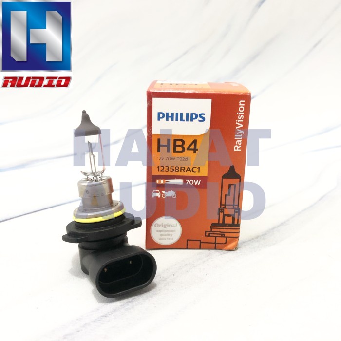 Bola Lampu Halogen Philips RallyVision HB4 70W 70 Watt 12V 12 Volt