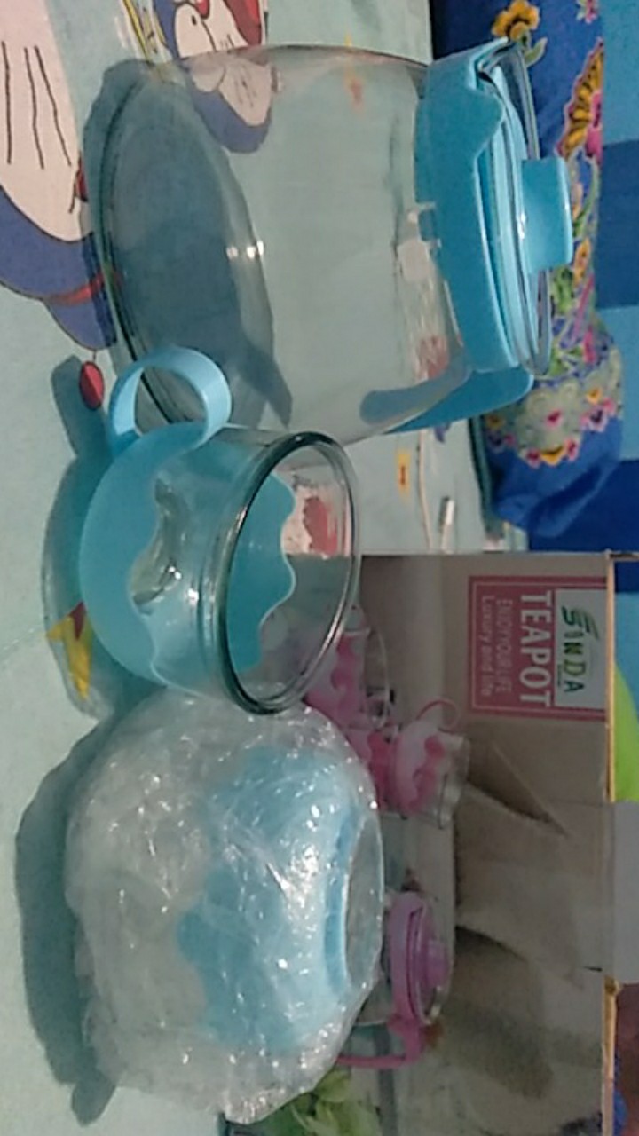 Tea Pot Set 5 In 1 / Set Teko Teh Kaca Tebal / Teko Teh Unik / Teapot Glass