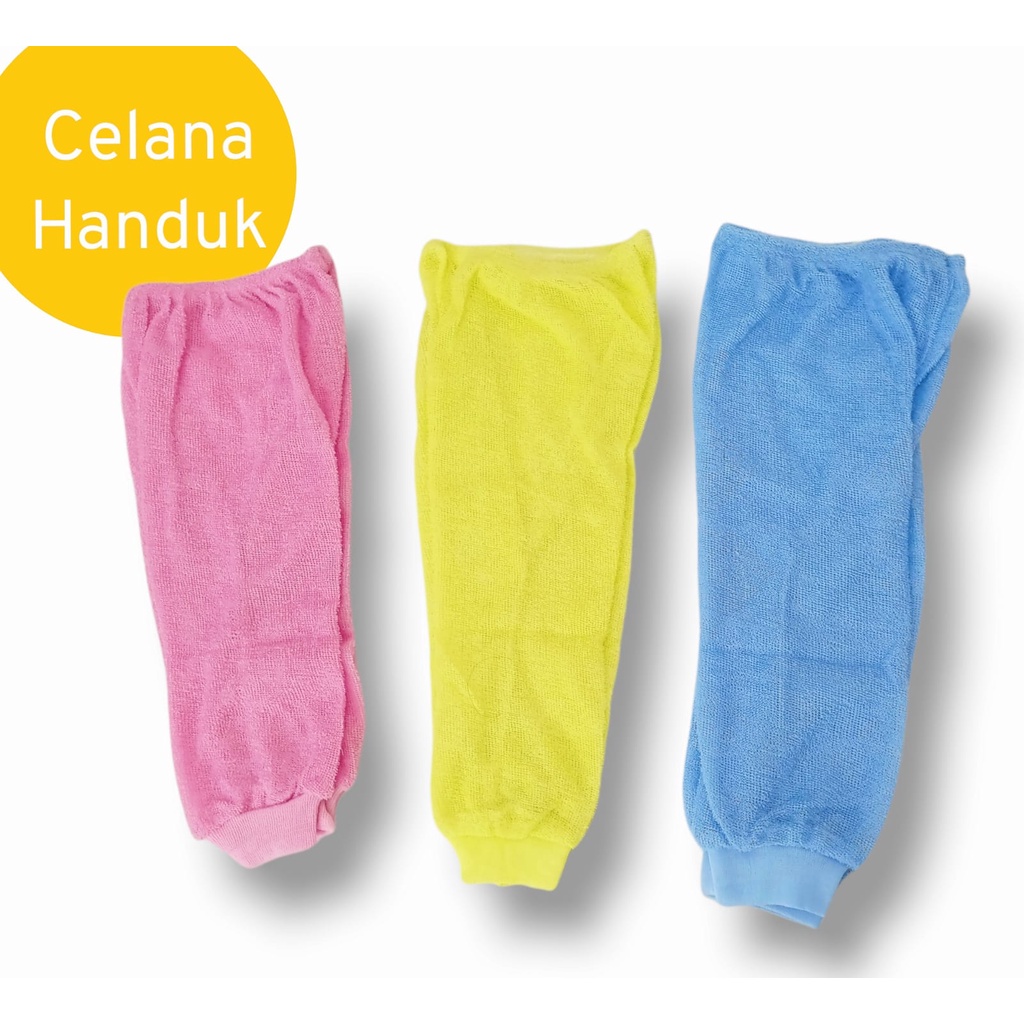 |3 Pcs| Celana Handuk Bayi | Celana Panjang Bayi Bahan Handuk