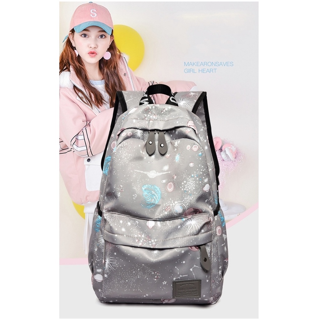 TAS RANSEL WANITA BACKPACK ANTI AIR SLOT LAPTOP GREY MANIKA IMPORT KOREA GENDONG TA540G2 SEKOLAH BRANDED KULIAH KERJA KEKINIAN PREMIUM BATAM PUNGGUNG REMAJA CEWEK MURAH