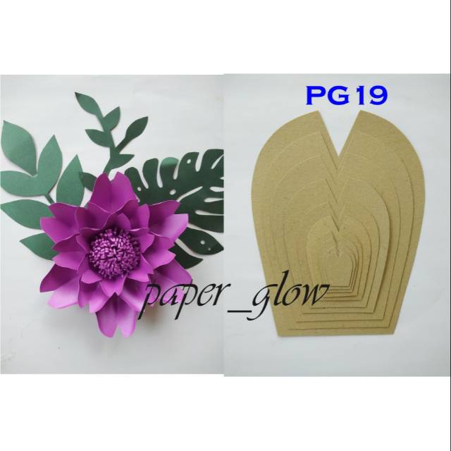 Pola Cetakan Template Paper Flower 10 kelopak