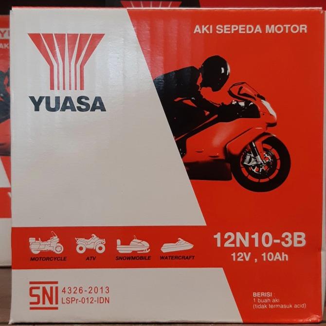 *#*#*#] AKI YUASA 12N10 12V 10AH AKI VESPA, AKI MOTOR RODA TIGA
