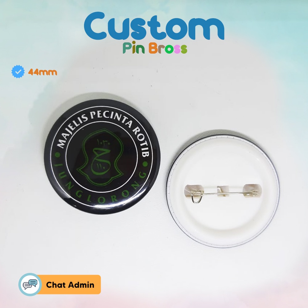 (COD) Cetak Pin Bross Custom 44mm Termurah PIN Bros Souvenir 44mm-3