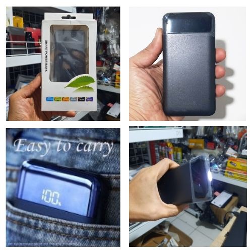 Smart Power Bank Quick Charge 2 Port 20000mAh Senter LED M200 Hitam 111159