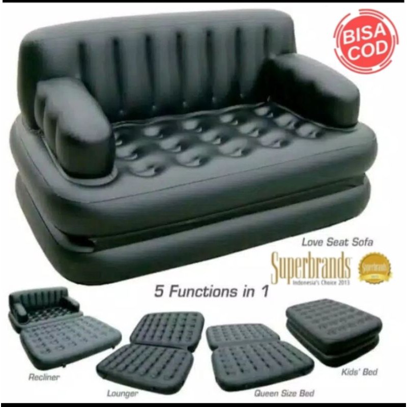 SOFA BAD/Furniture sofa angin/1 sofa bisa dipakai dengan 5 cara plus pompa listrik