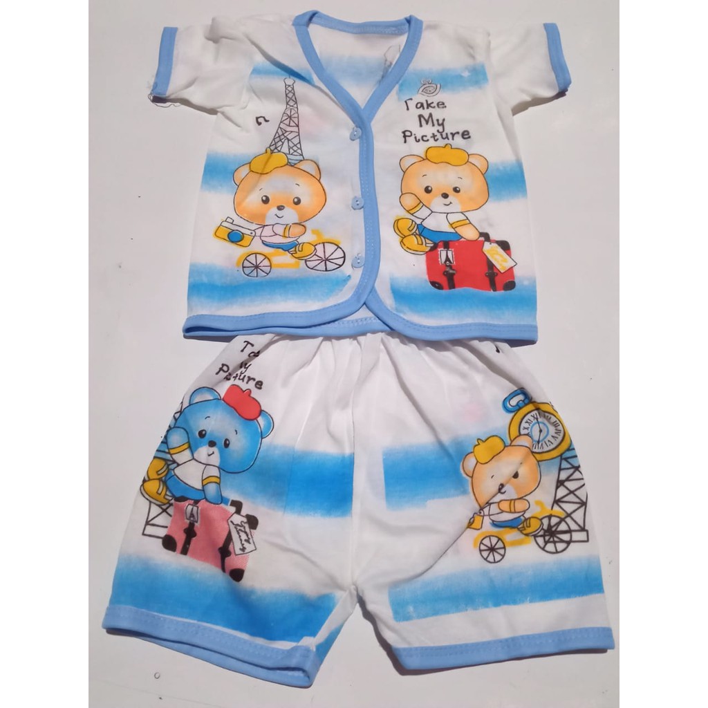 Baju bayi SETELAN katun PANJANG dan PENDEK