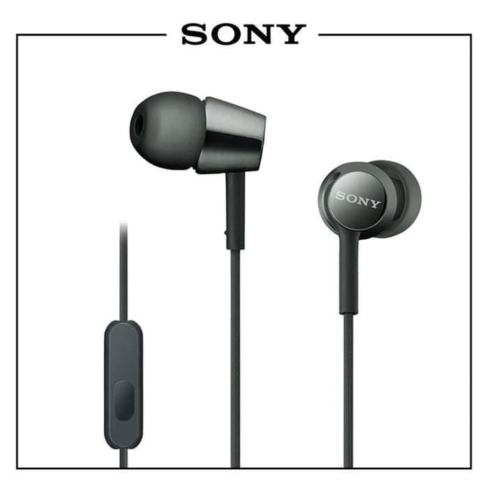 Sony Earphone In Ear MDR-EX155AP - MDR EX155AP - MDREX155AP - With Mic Garansi Resmi Sony 1 Tahun