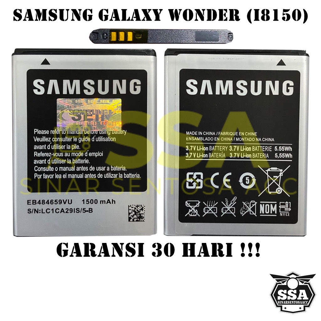 Baterai Original OEM Samsung Galaxy Wonder i8150 S5820 W689 EB484659VU HP Ori Battery Batrai Batre Batu Batere GARANSI AWET MURAH