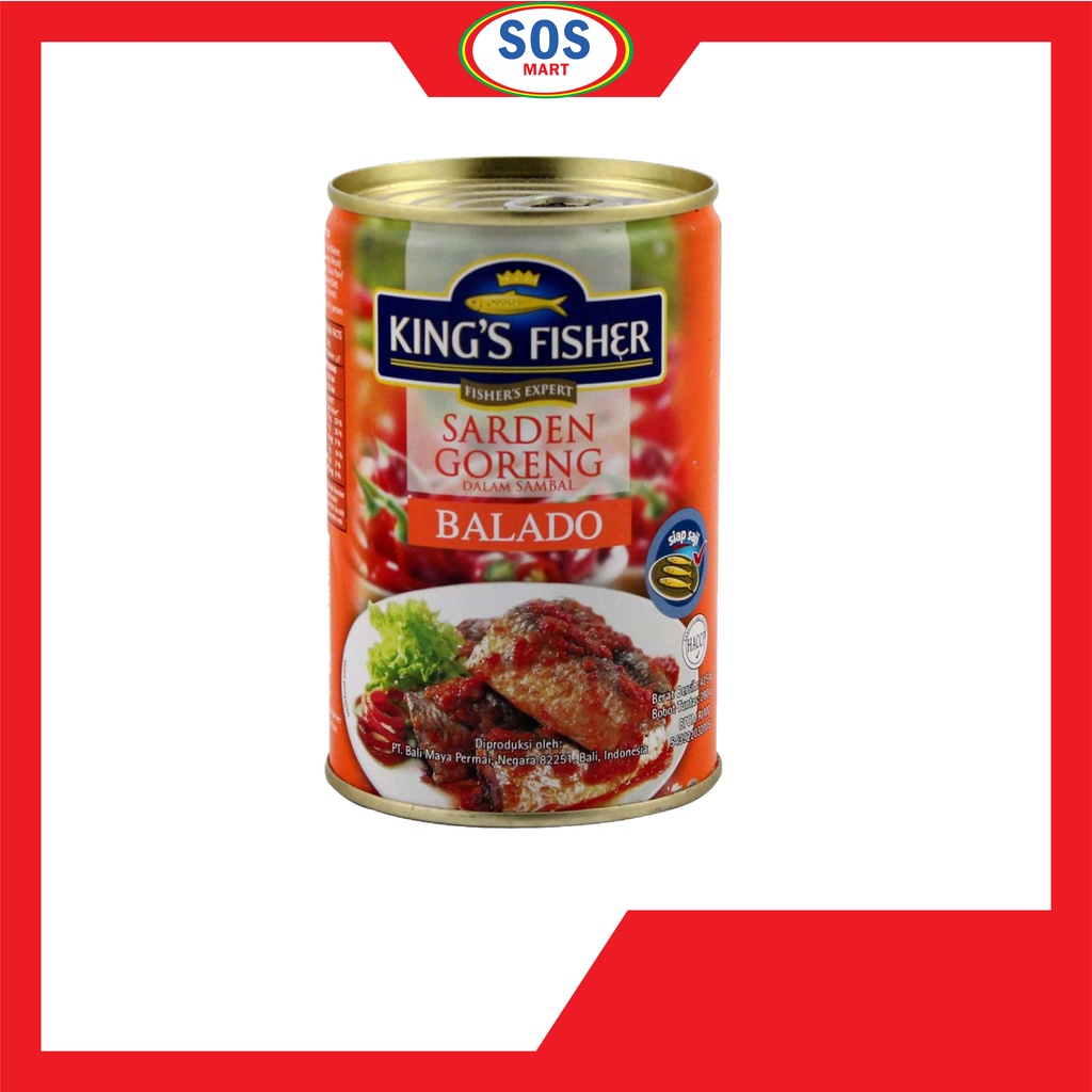 

King Fisher Sarden Goreng Balado Kaleng 425 gr