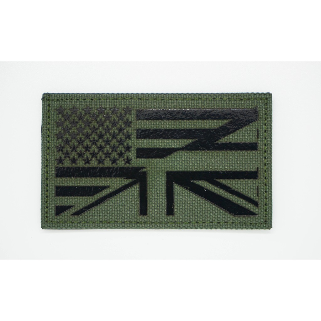Patch US/UK FLAG FRIENDSHIP Laser Cutting Include Velcro