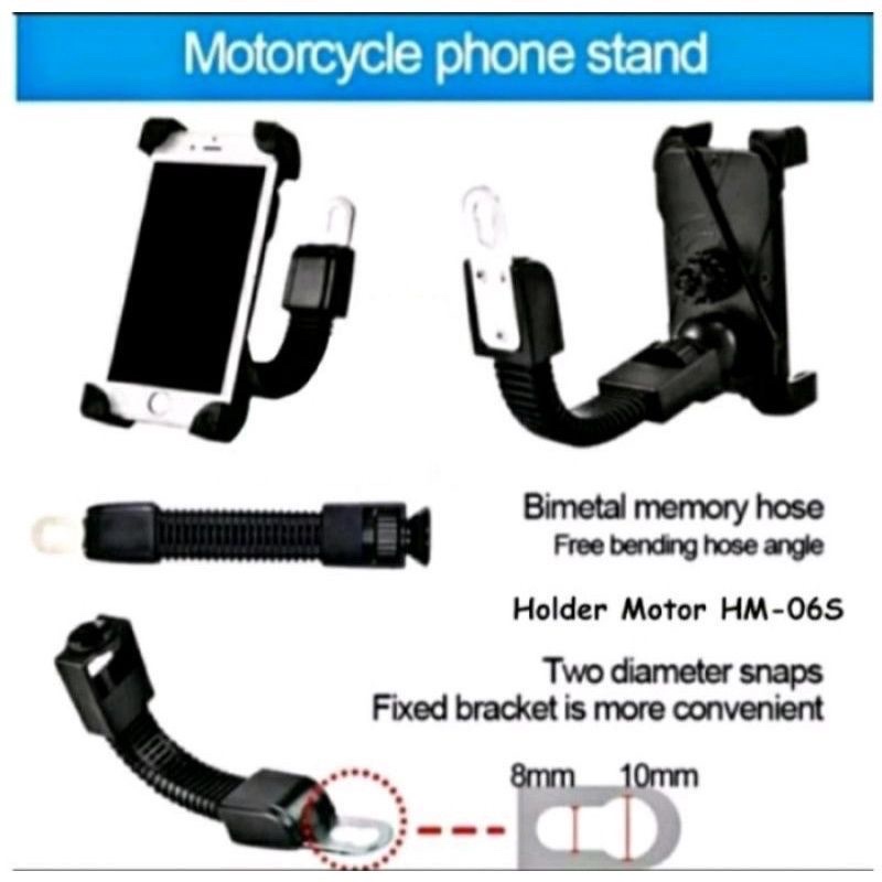 PROMO HOLDER MOTOR NB HM-06S TEMPAT DUDUK STAND BRACKET HP PHONE SPION HOLDER TERPOPULER SEN