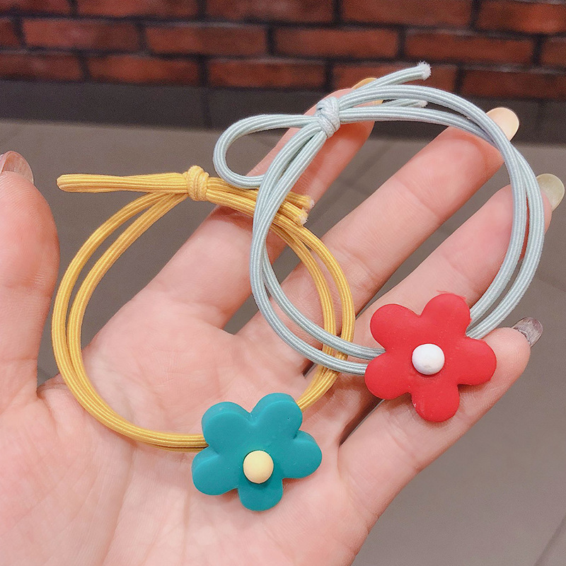 Korean Simple Flower Hair Ring Ins Popular Sun Flower Hair Rope Rubber Band Head Tie