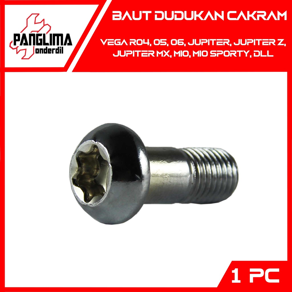 Baut Dudukan Cakram Yamaha Mio &amp; Nouvo &amp; Jupiter MX &amp; Vega R &amp; Force 1 &amp; F1ZR &amp; Crypton &amp; X-Ride &amp; Aerox &amp; MX King &amp; Jupiter Z &amp; Scorpio Baud Kaliper Rem