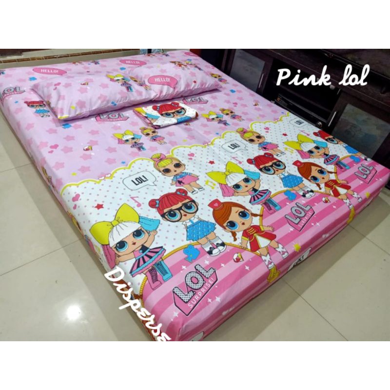 sprei motif LOL | sprei karakter LOL | anak cewek anak perempuan size 90 | 100 | 120 | 140 | 160 | 1