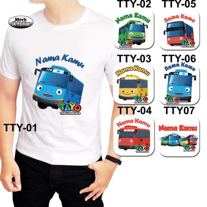 Kaos Keluarga / Baju Family (2 Anak Dan 2 Dewasa) - Tayo-Tayo C37 Ready