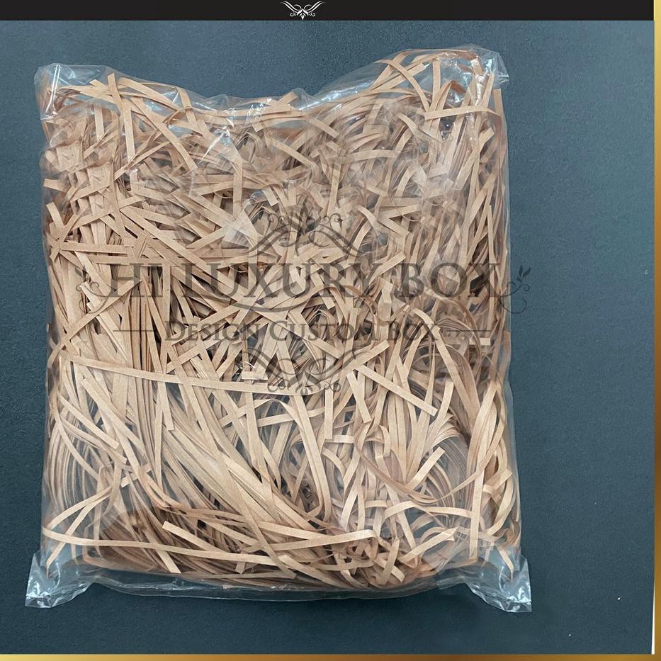 

Ready V6NK Gift Box Filler Shredded Paper | Kertas Cacah | Kertas Serut | Kraft Murah | 300 gr Isi P