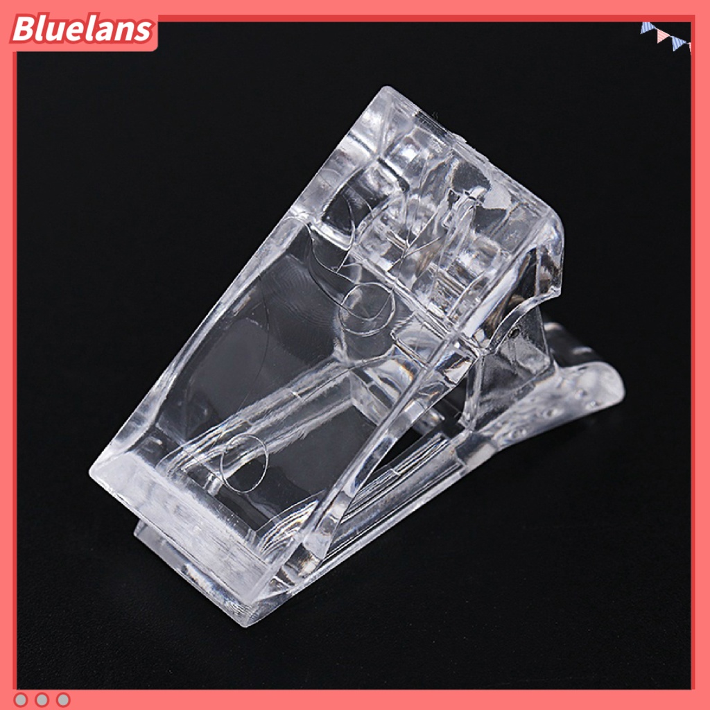 Bluelans 5Pcs Klip Gunting Kuku Palsu Extension Bahan Akrilik Transparan Ramah Lingkungan Untuk Wanita