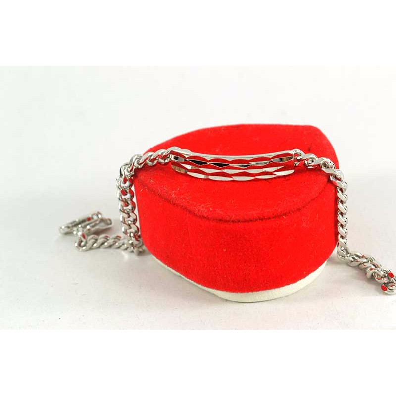 Gelang Rantai Tangan Anak Perhiasan Lapis Emas Putih Anti Iritasi