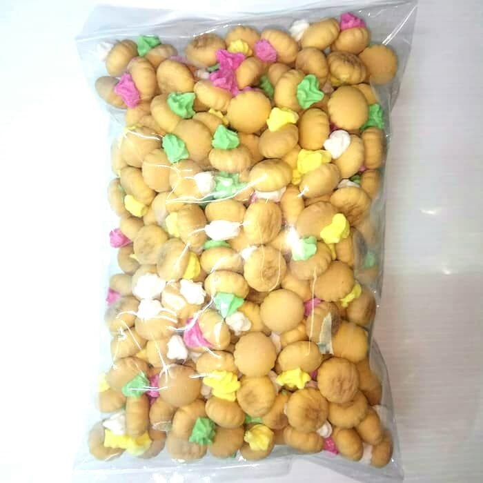 

KERING-KUE- KUE KANCING | BISKUIT GULA | BISKUIT WARNA | BISCUIT GEMROSE | KUE GEM - 100 GRAM -KUE-