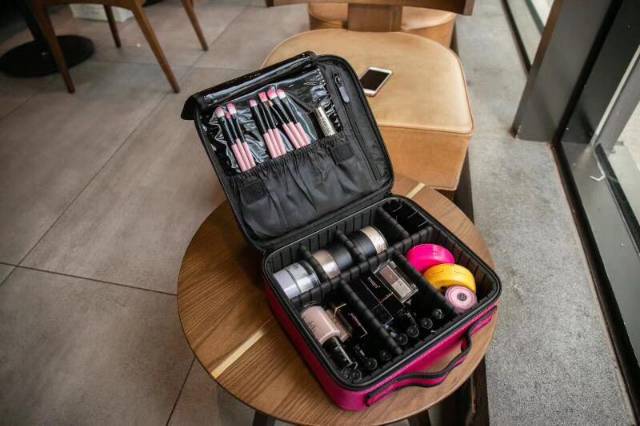 COD Termurah Tas Kosmetik / Box Makeup / Beautycase Impor 26x22x9cm T3270