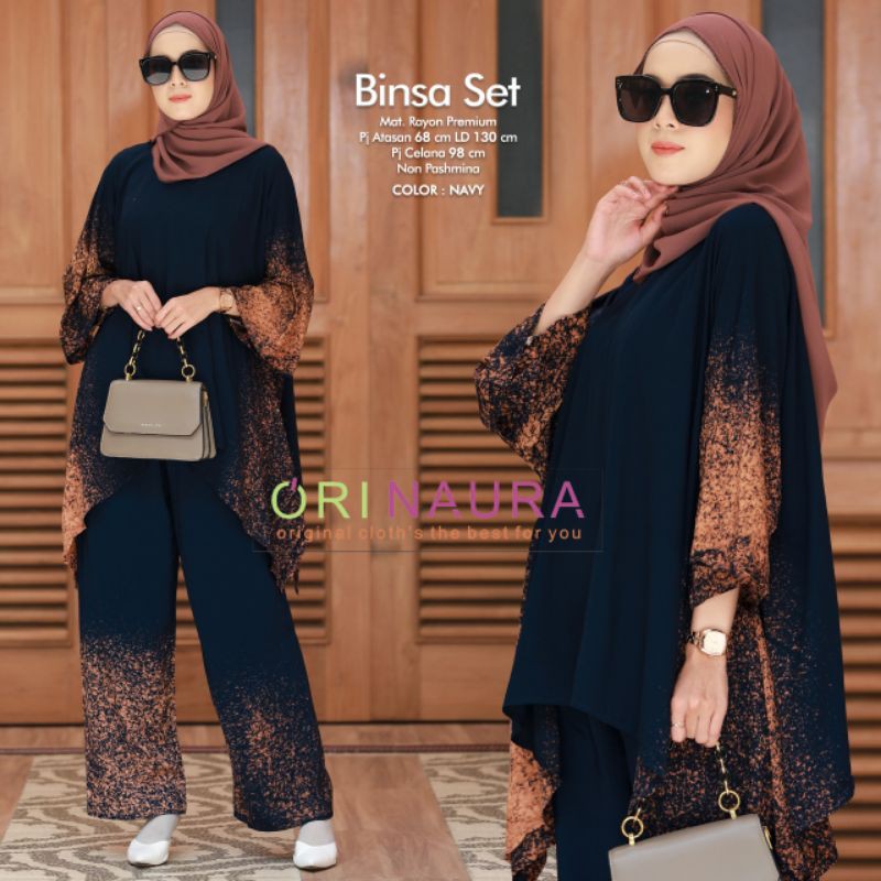 Binsa Set Jumbo  - One Set Jumbo Rayon Tie Dye Premium Setelan Wanita Celana Panjang Set Bigsize LD 130 cm