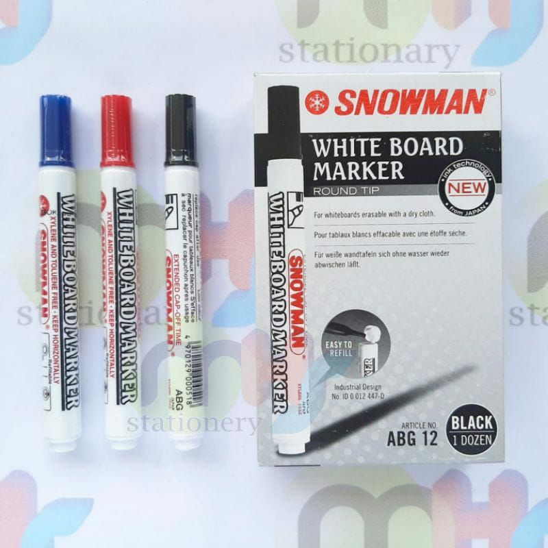 

Spidol Papan Tulis Snowman Whiteboard White Board Marker Boardmarker non Permanen