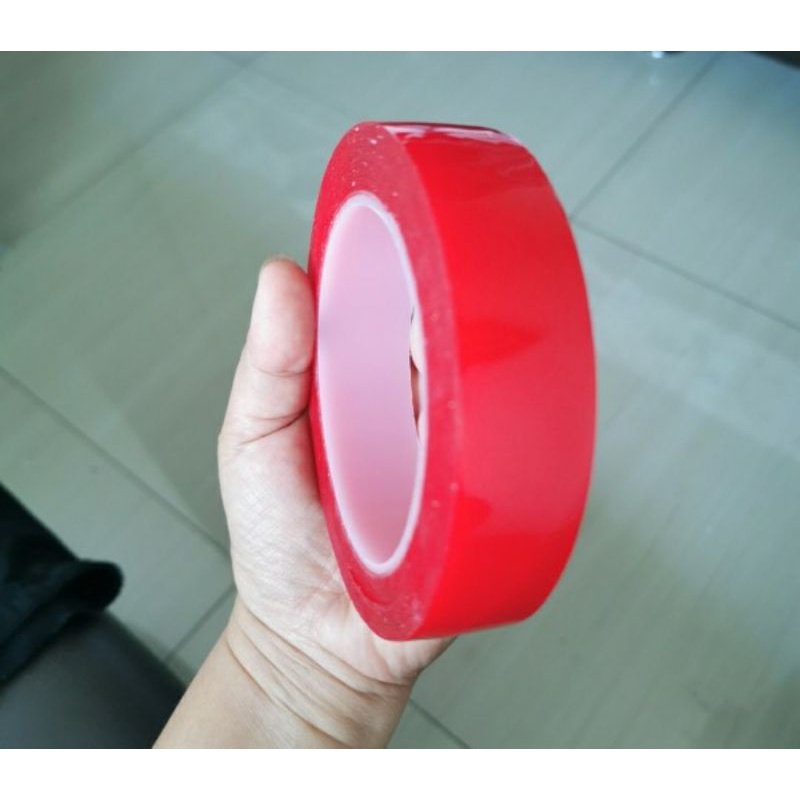 

AC01 Perekat Double tape Bening Transparan 25mm panjang 4,5M