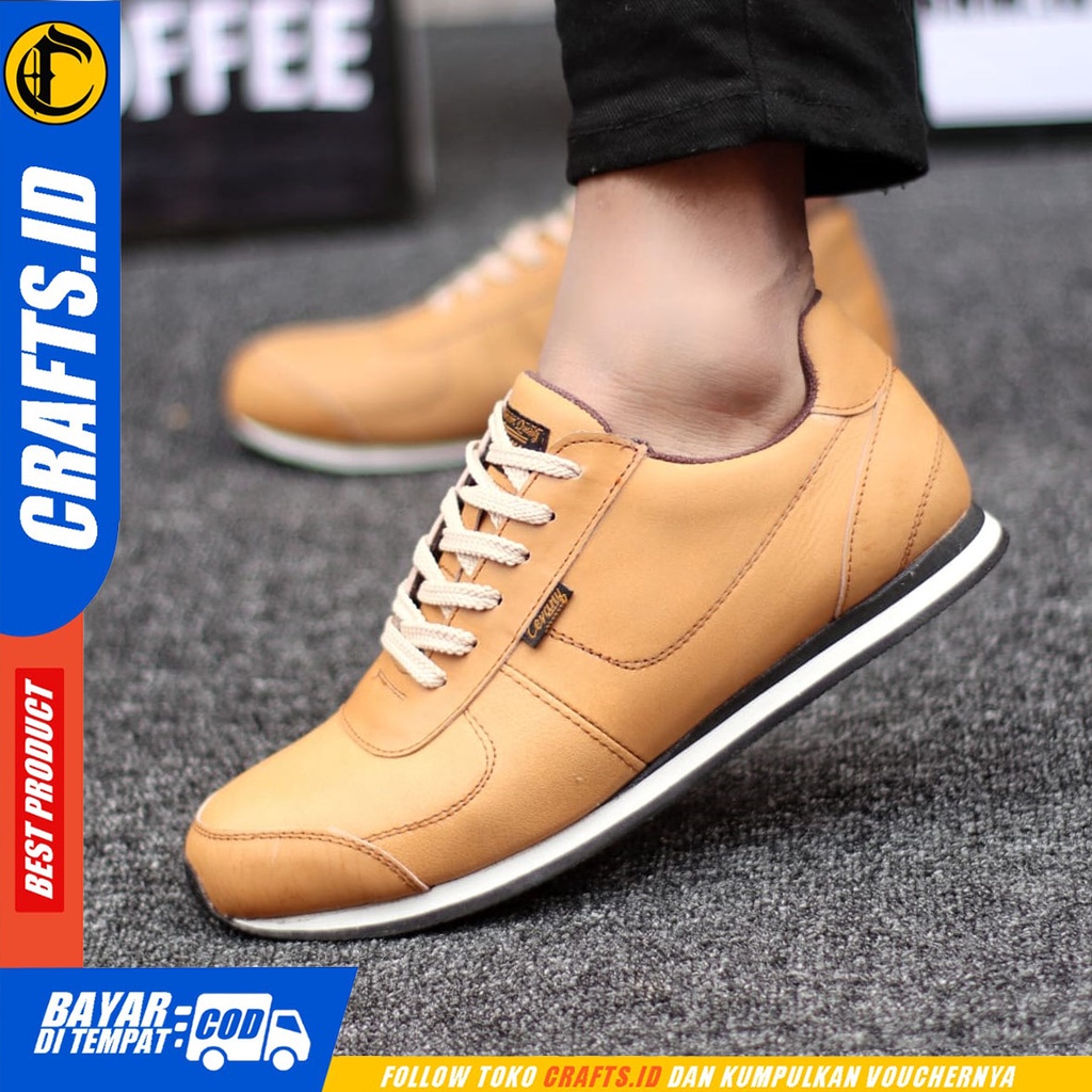 CRAFTS cyre - Sepatu Casual Sneakers Kulit Asli Pria