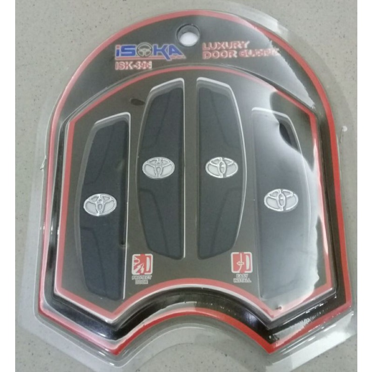 door guard/ karet pelindung pintu mobil toyota avanza new / vvti hitam logo silver