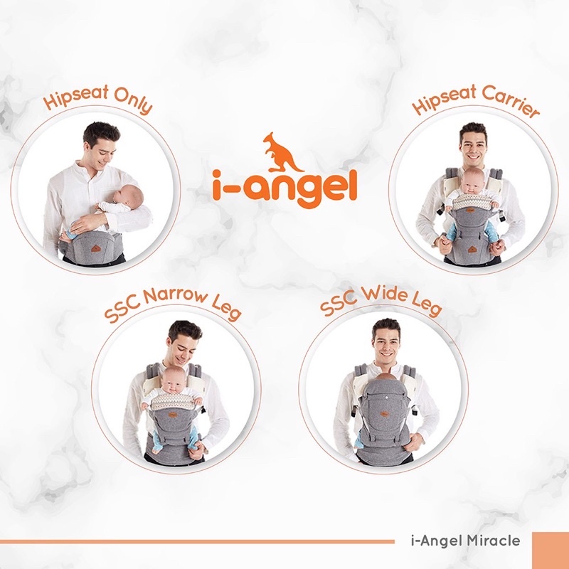 i-Angel Miracle 4 fungsi - Gendongan bayi /Hipseat Baby Carier