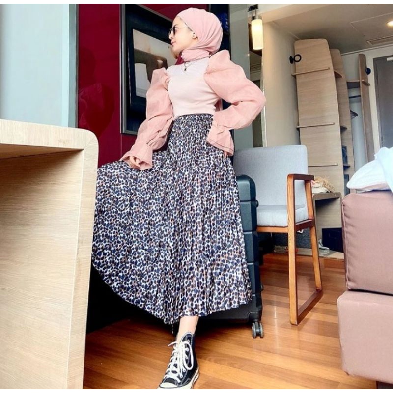 [ Wef.style] Organza Sleeve Top | Top Branded China | Baju Import China 100% Original