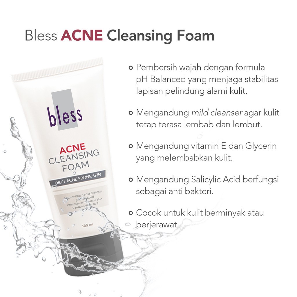 Bless Acne Cleansing Foam / Pembersih Muka - 50 ml