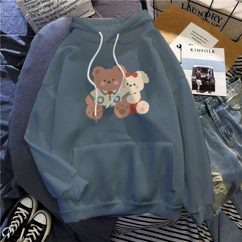 BAR AND BER HOODIE BEAR SWEATER WANITA CREWNECK WANITA / HOODIE WANITA TEBAL