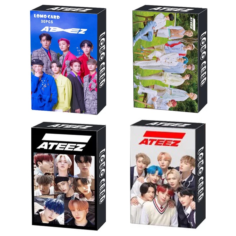 30pcs Kartu Pos Lomo Foto Kpop STRAYKIDS ATEEZ NCT