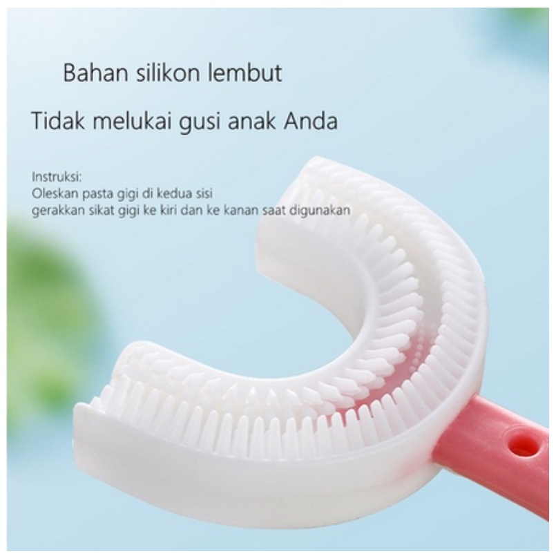 Sikat Gigi Anak Bentuk U Bahan Silikon / Training Toothbrush / Tooth Brush Baby Silicon type U Sikat Gigi Anak Sikat LC