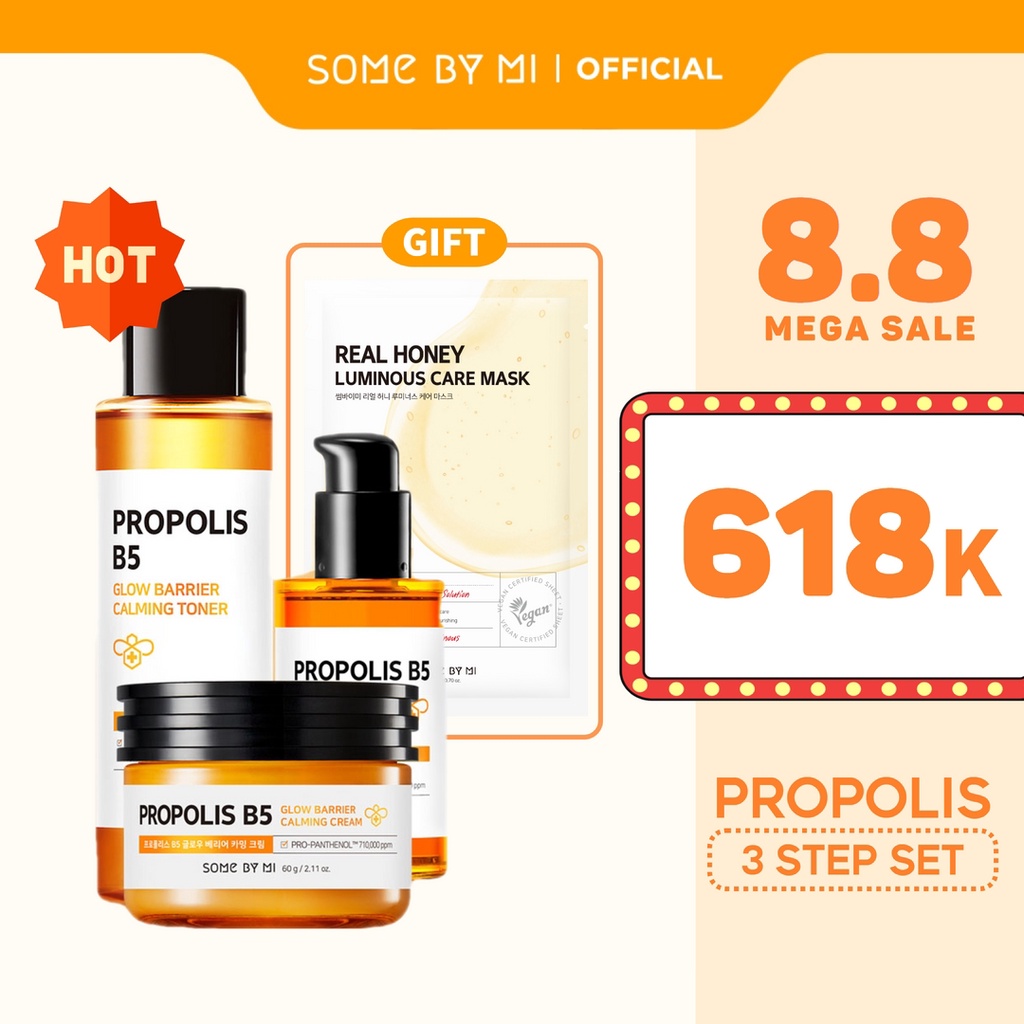 Some By Mi Propolis B5 Glow Barrier Calming 3 Step Set