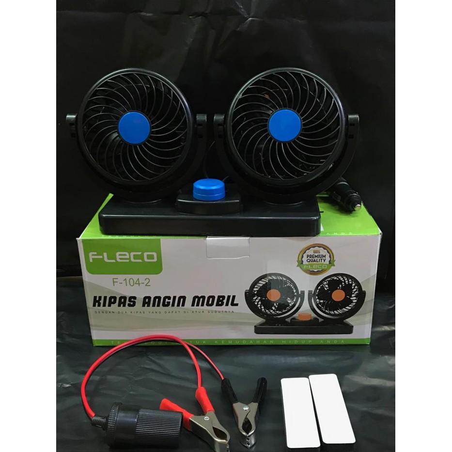 Kipas Angin Mobil Fleco F-104-2 Double Blower