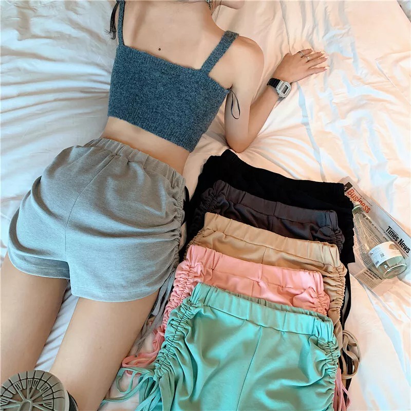 Women Short Pants With Drawstring Celana Pendek Wanita 1458 (S-XL)