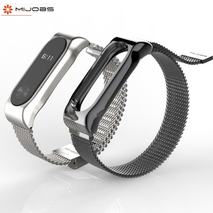 Strap-Gelang - Tali  Milanese stainless steel magnetic mi band 2