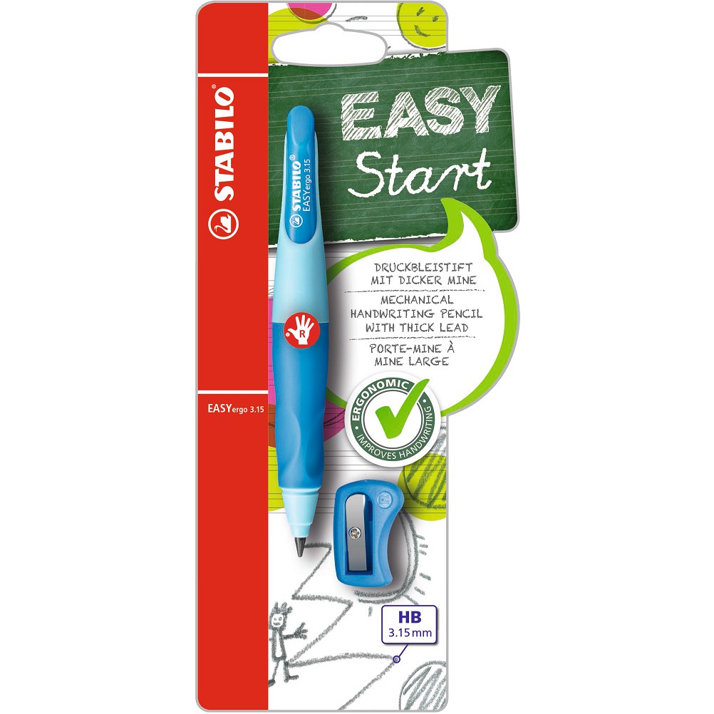 

STABILO EASYergo 3.15 alat tulis HB Pensil mekanis ergonomis light/dark warna pensil pulpen