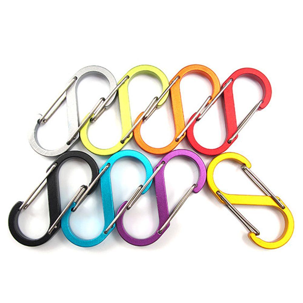 Quinton S-shaped Carabiner 5pcs Climbing Outdoor Tools Quick-hanging Safety Buckle Aluminium Alloy Locking Ring