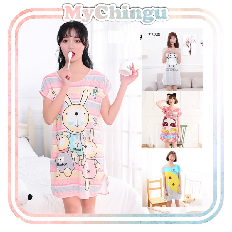 ❀ Chingu ❀ PW061 Part 3 COD Baju Tidur Wanita Piyama Motif Kartun Lucu Pakaian Wanita Daster Variasi